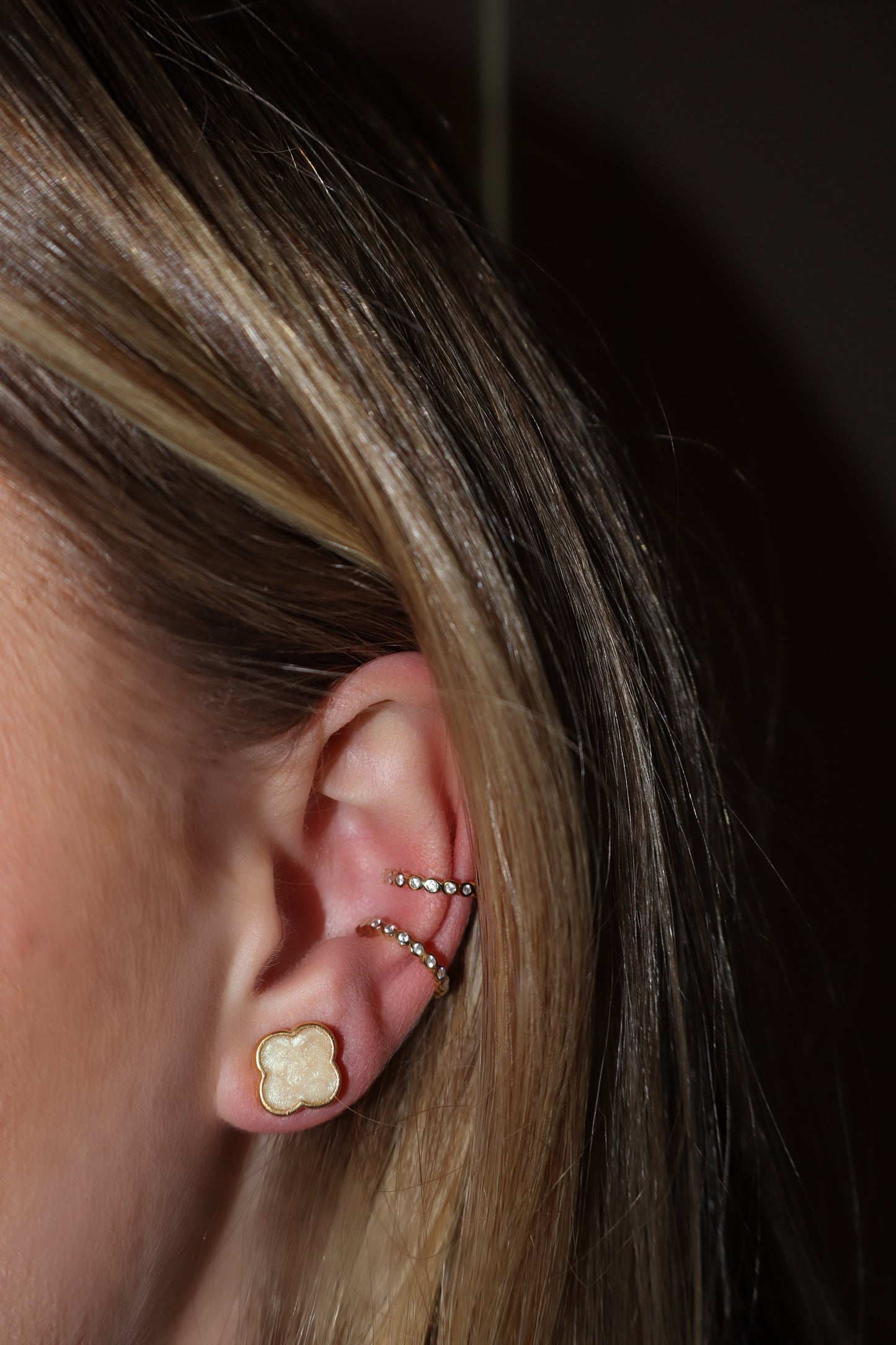 Gold Flower Earrings