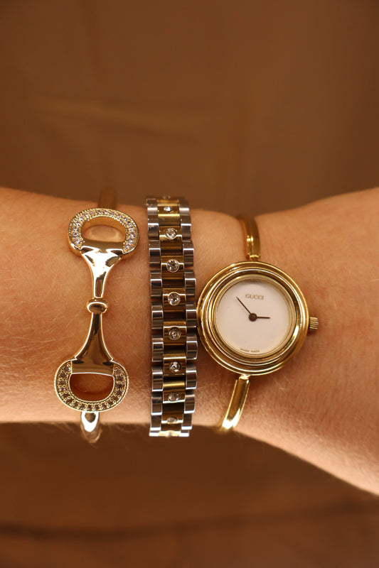 Double Snaffle Gold Bracelet
