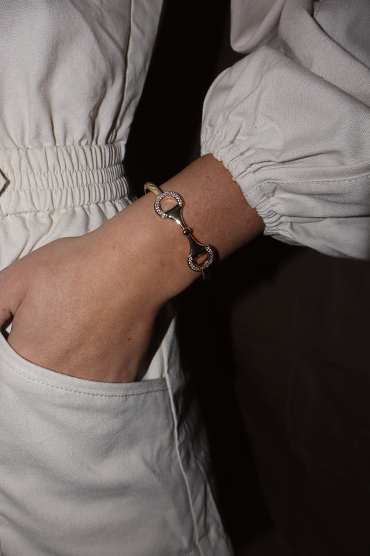Double Snaffle Gold Bracelet