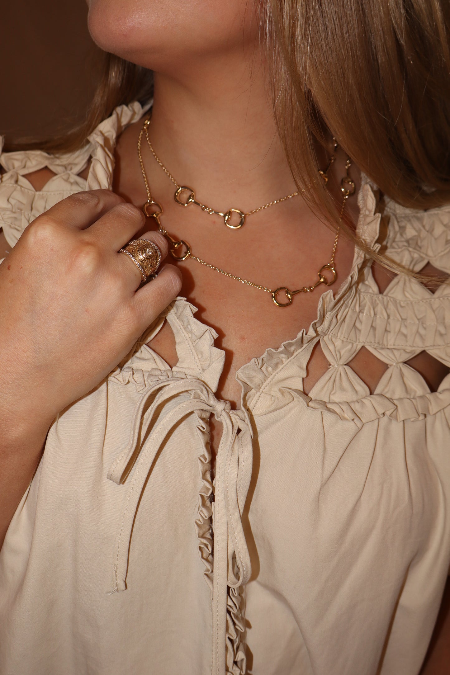 Western Boho Crochet Tie-Front Top