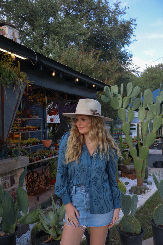 Embroidered Eyelet Top