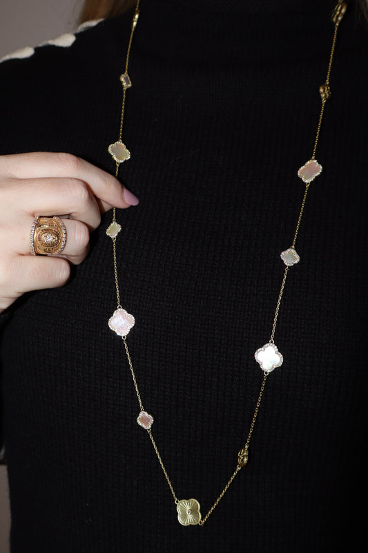Long Flower Necklace