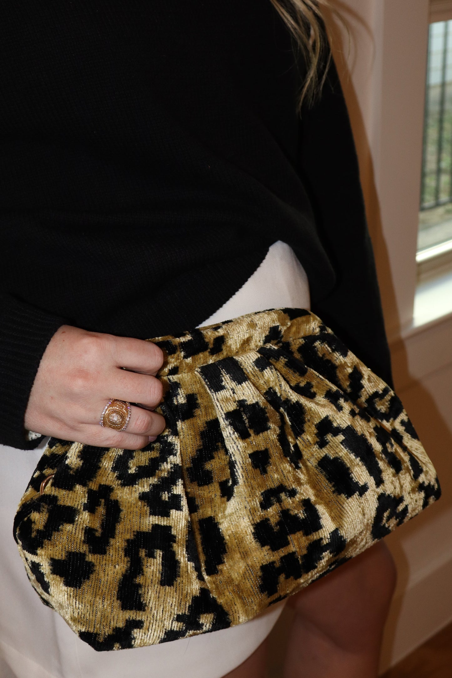 Ruffled Clutch Cheetah