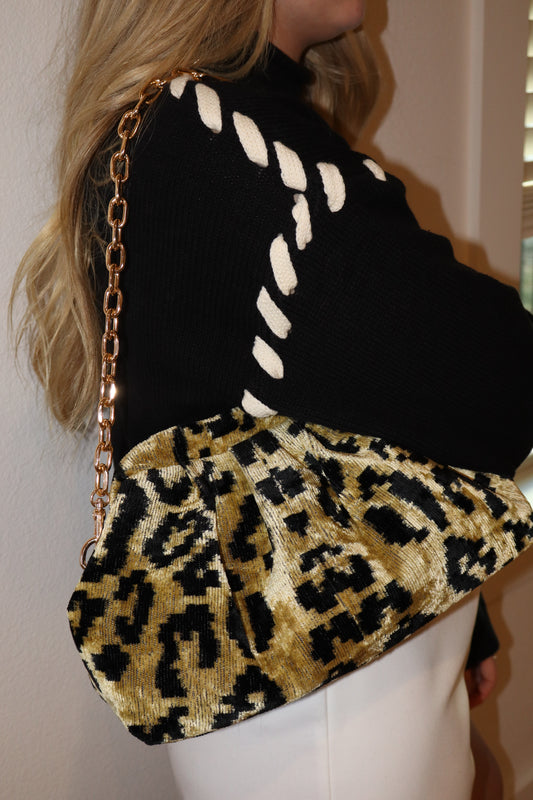 Ruffled Clutch Cheetah