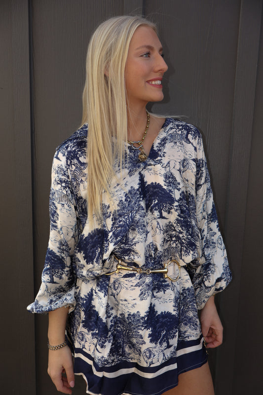 Toile Silk Dress