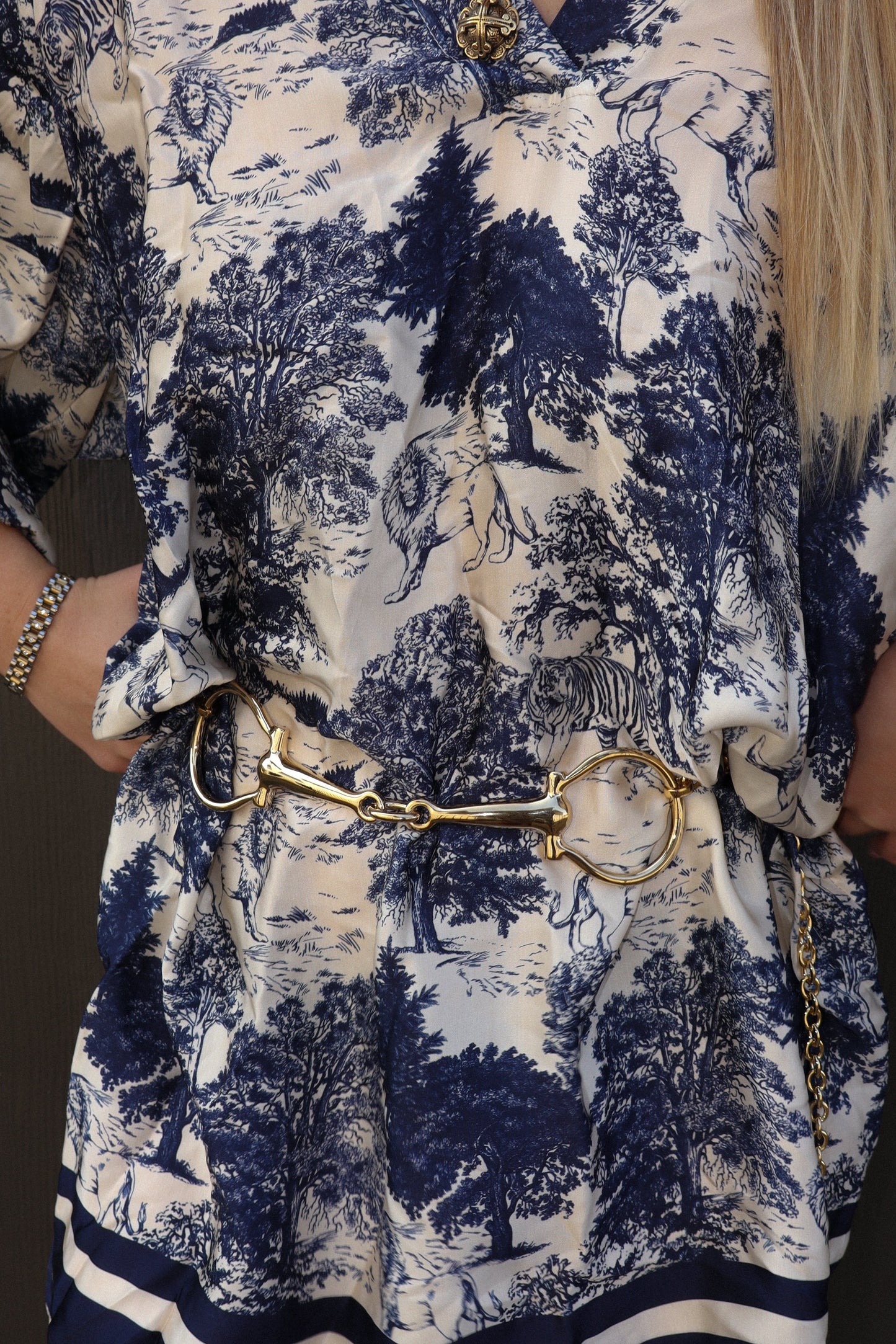 Large Horse Bit Chain Belt