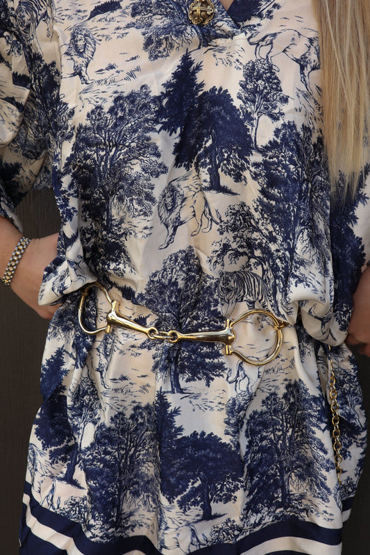 Large Horse Bit Chain Belt
