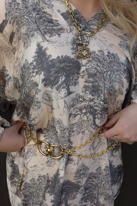 Gold Bit Chain Belt