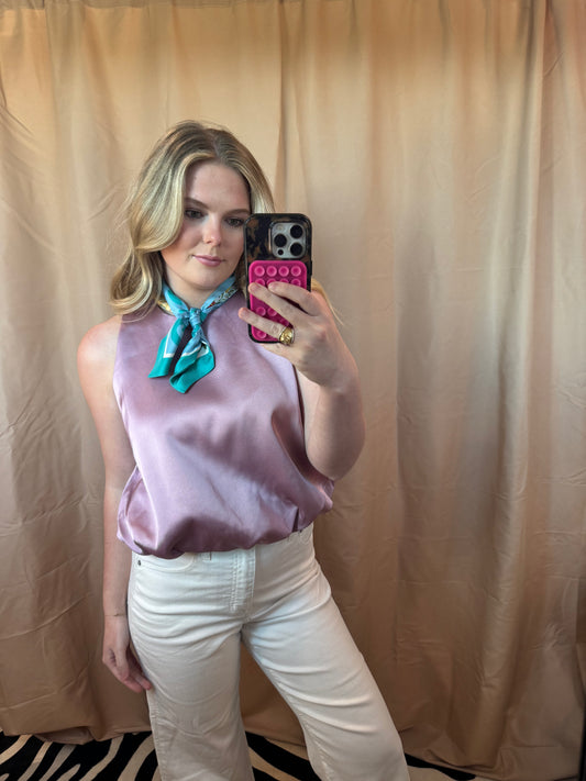 Satin Bubble Hem Top