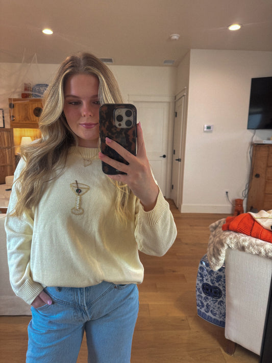 Beaded Martini Sweater