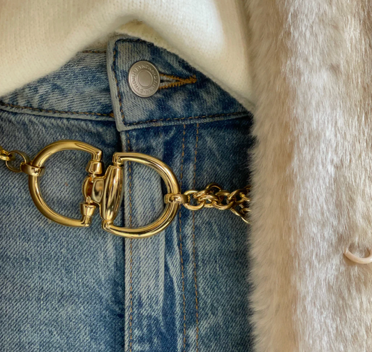 Gold Bit Chain Belt