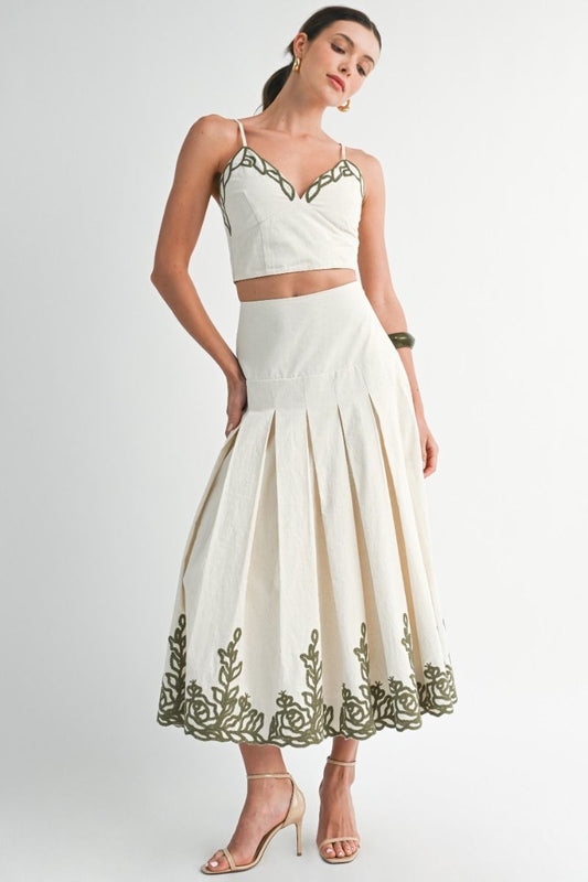 Embroidered Skirt Set