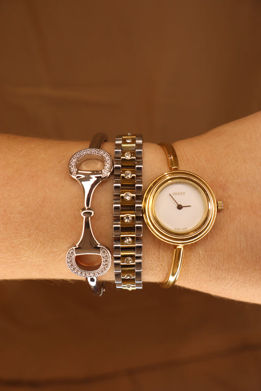 Silver Double Snaffle Bracelet