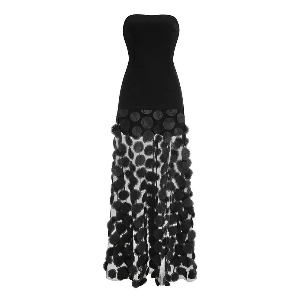 Tube Top Dress Polka Dot Design