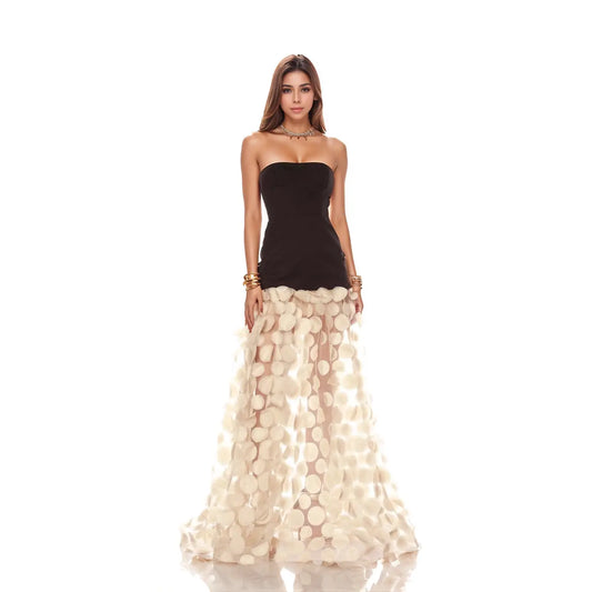 Tube Top Dress Polka Dot Design