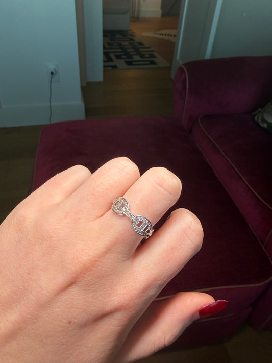 Silver Link Ring