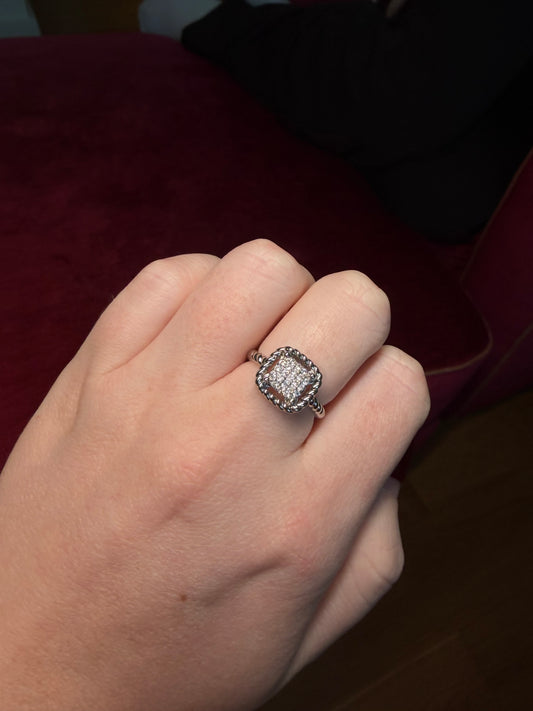 Silver Square Ring