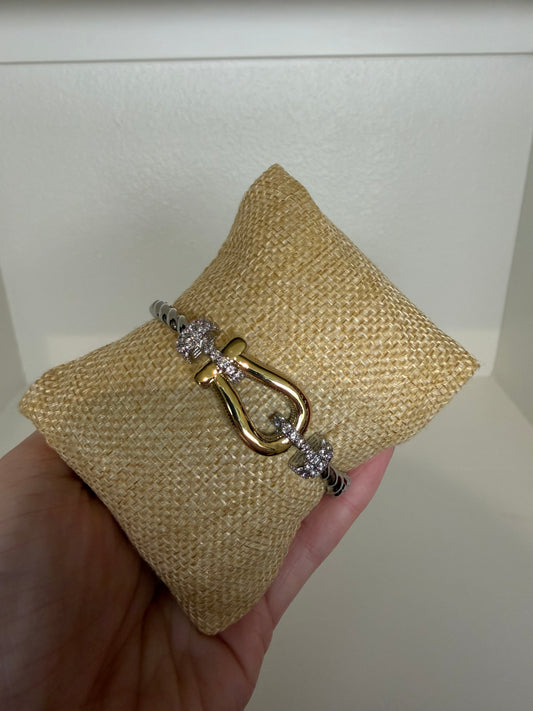 Bit Two-Tone Diamond Bracelet