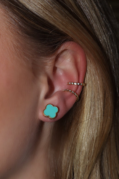Gold Flower Earrings