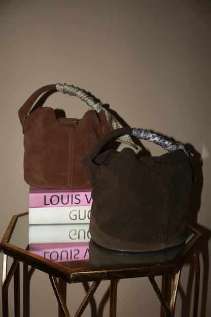 Suede Bucket Bag