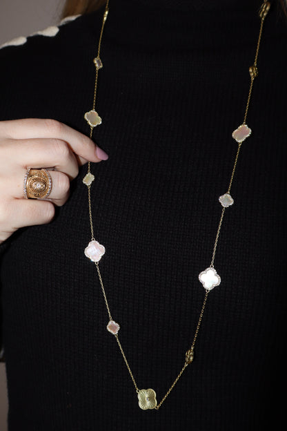 Long Flower Necklace