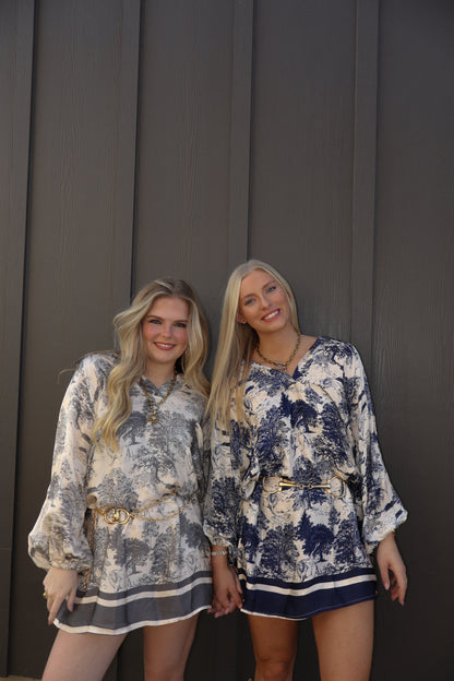 Toile Silk Dress