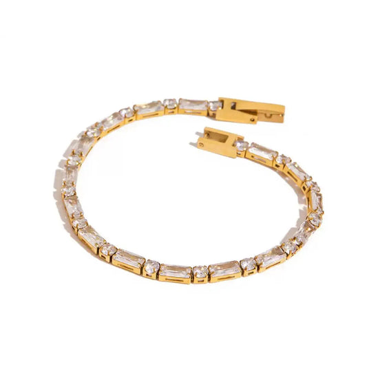 Baguette and Round Tennis Bracelet