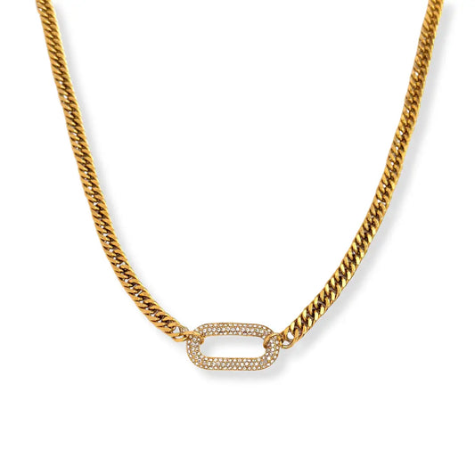 Pave Link Necklace