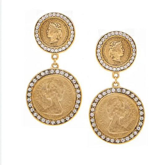Roman Coin Earrings