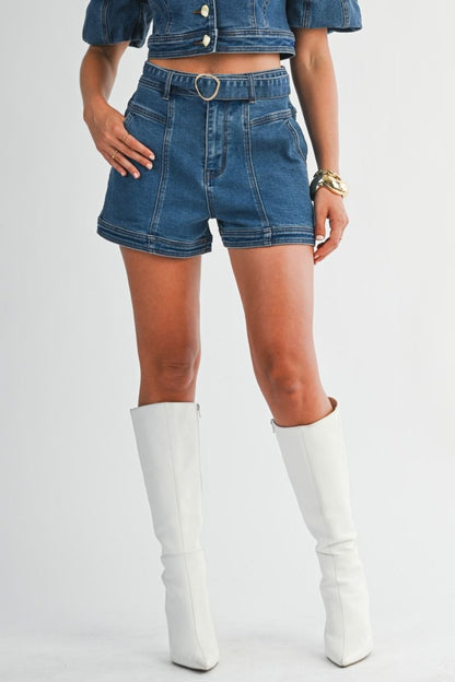 Denim shorts and top set
