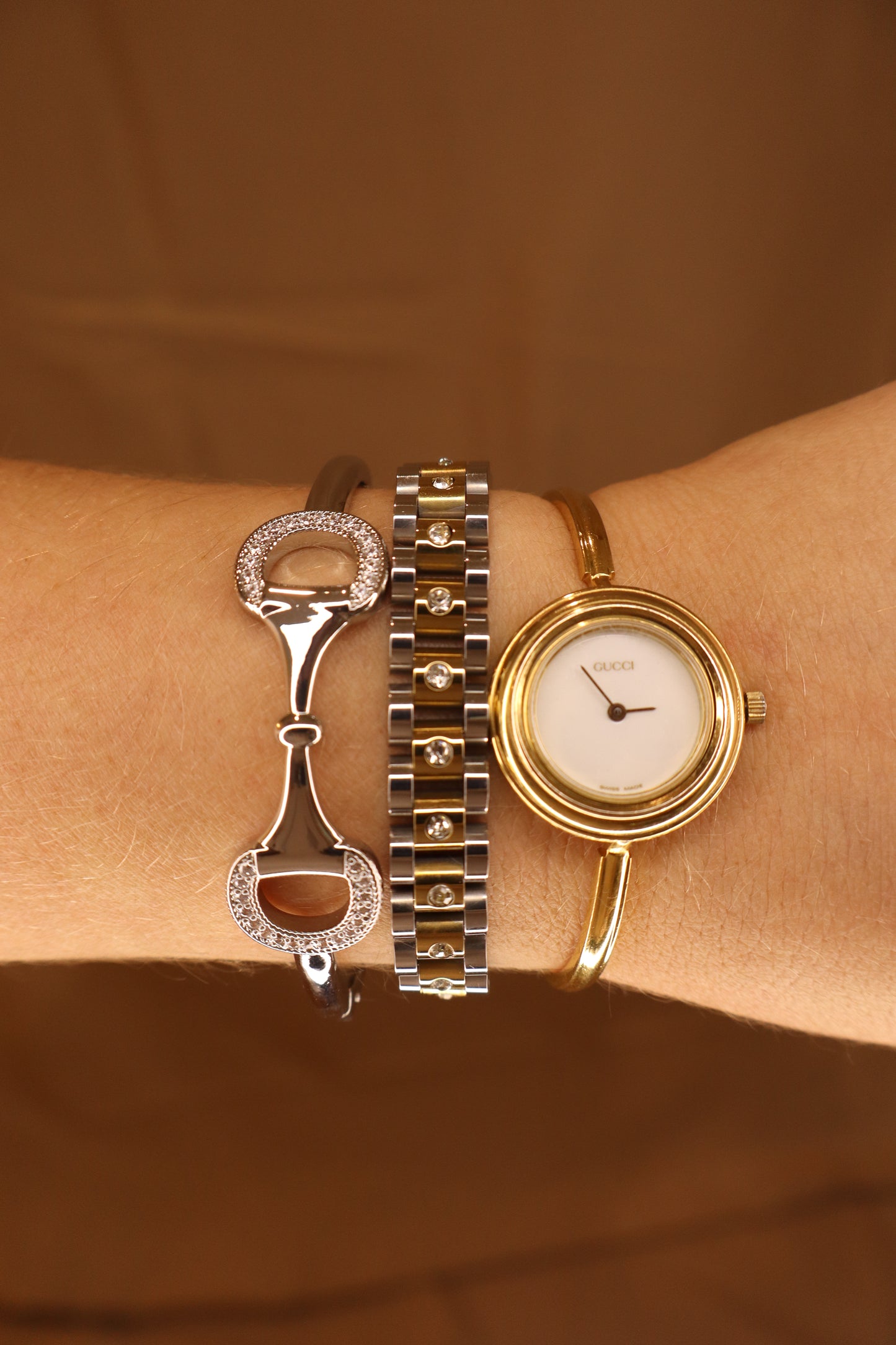 Silver Double Snaffle Bracelet