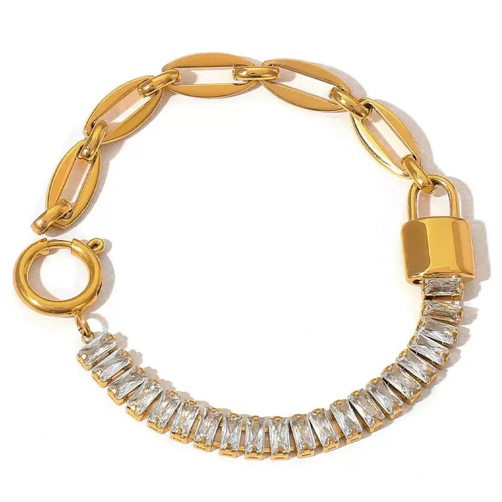 Baguette Lock Bracelet