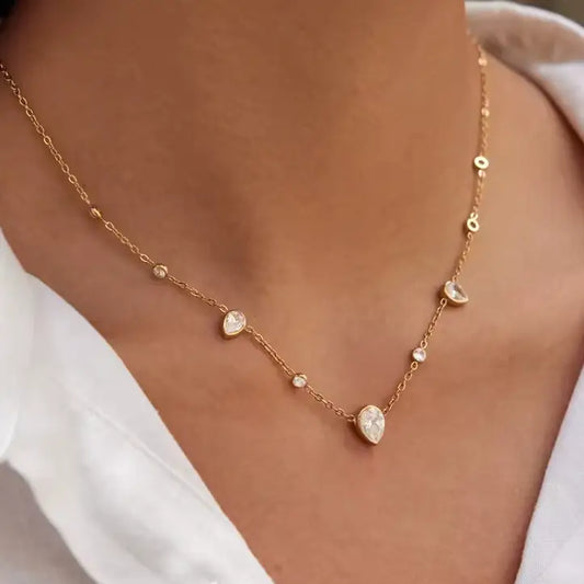 Pear Scattered Necklace