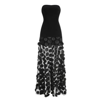 Tube Top Dress Polka Dot Design